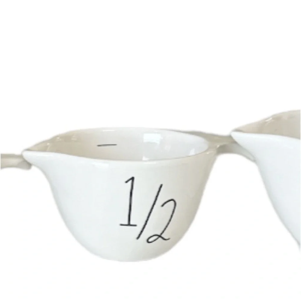 NEW  Rae Dunn Teacup Measuring Cups w/Handles Set/4